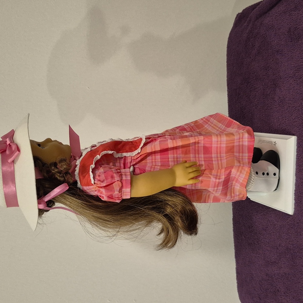 RETIRED American Girl Marie-Grace Doll, Party Outfit, Fancy Coat, & Boots - Picture 3 of 16